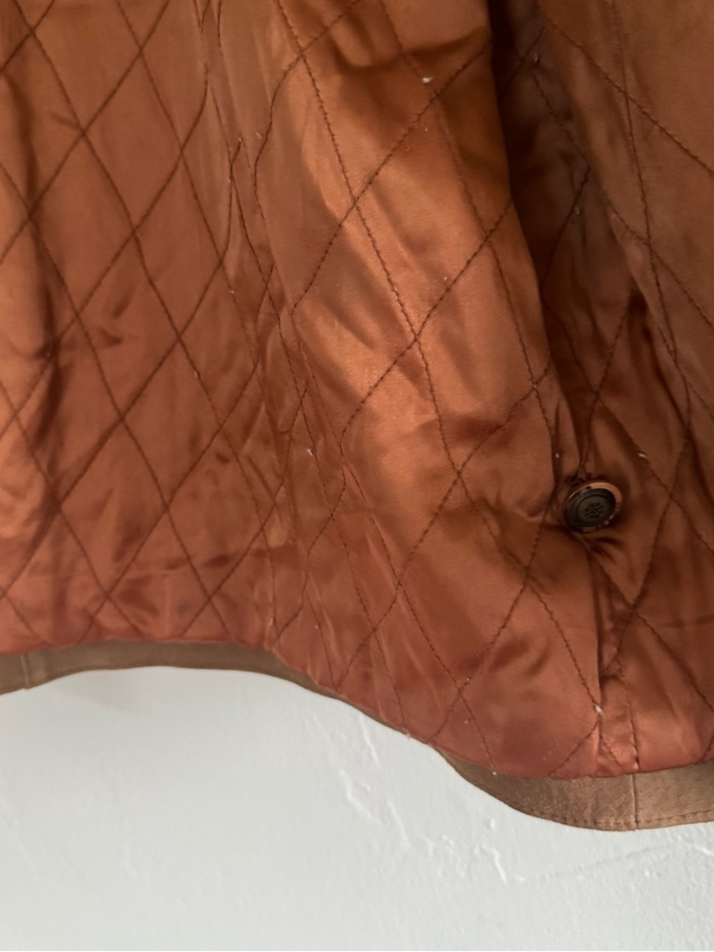 Vintage BB Dakota Tan Brown 100% Suede Leather Jacket Oversized Western Boho - Picture 12 of 13